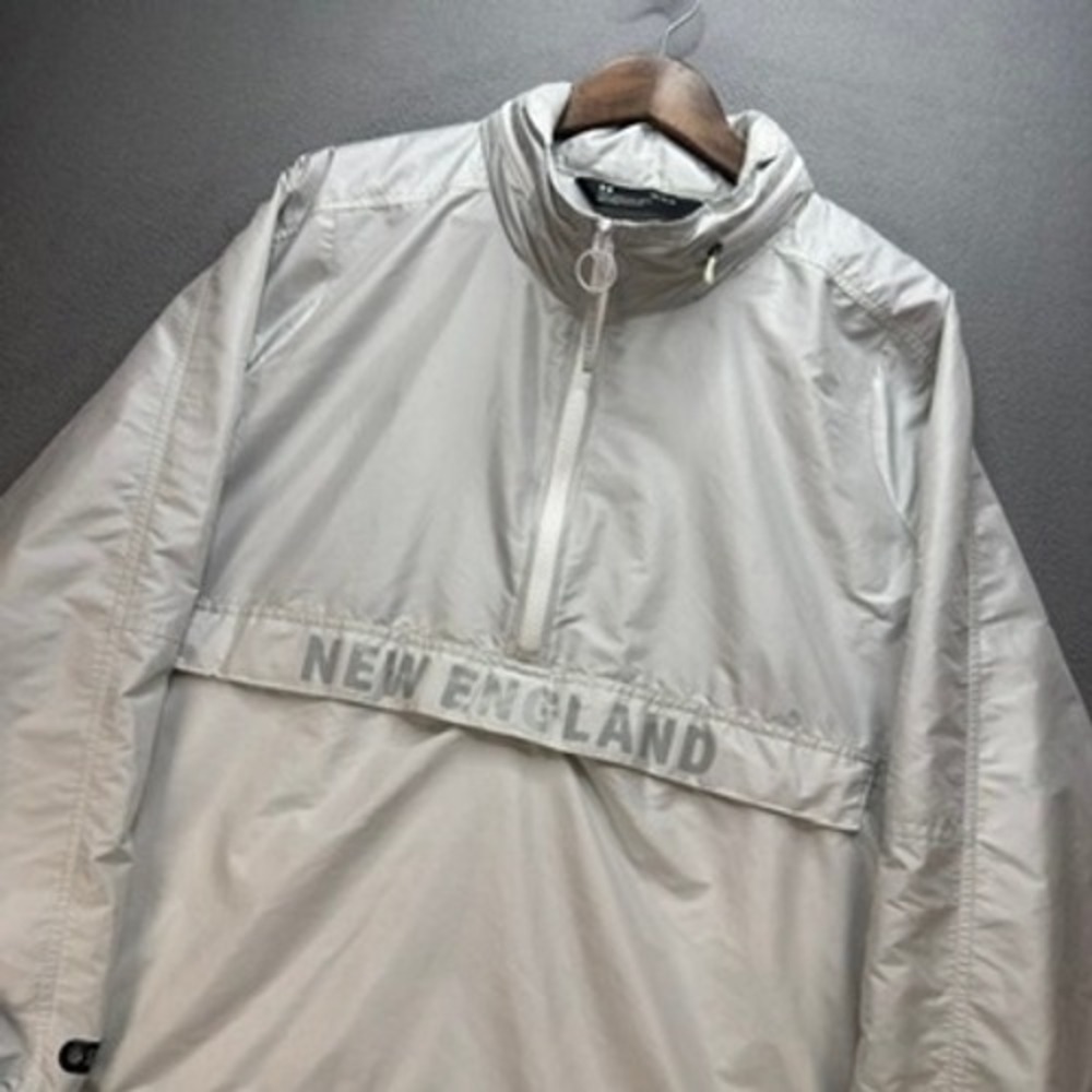 New England Patriots Under Armour Quarter Zip Windbreaker‎ Loose Fit Large Gray
